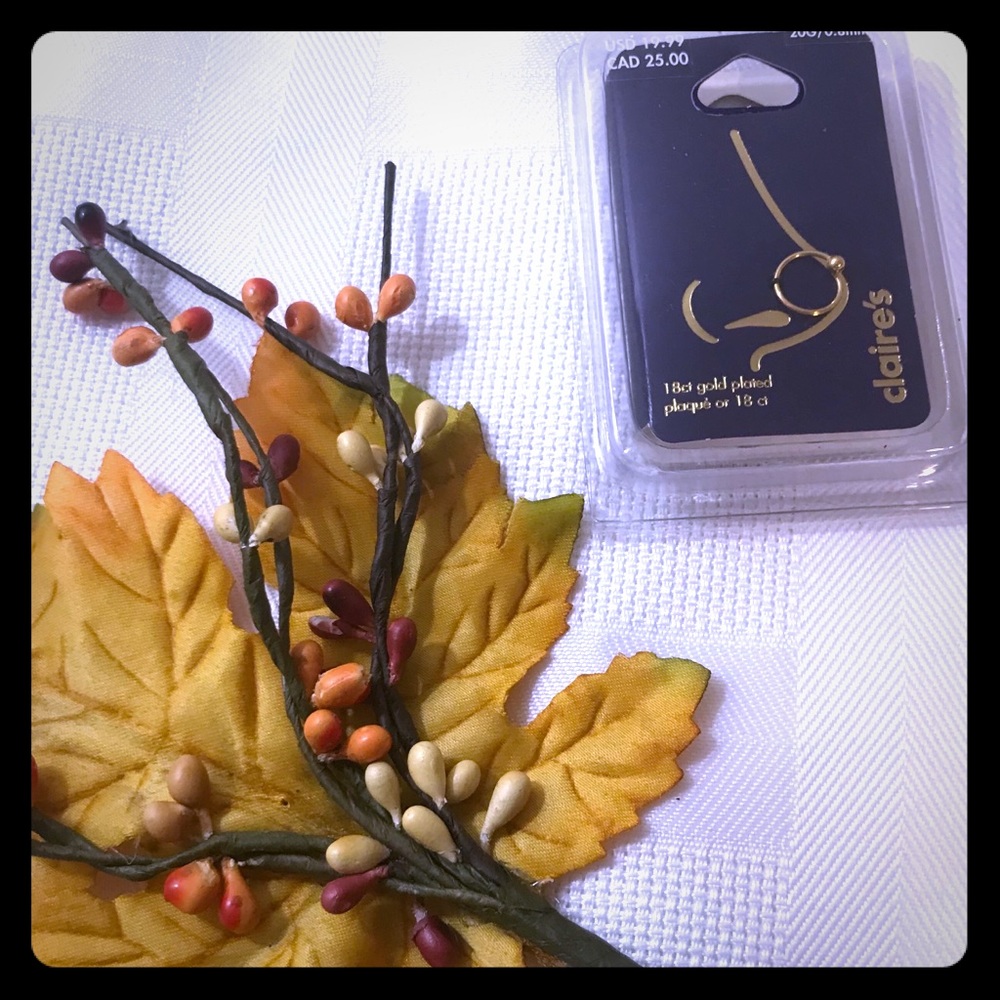 18 ct gold plated nose ring